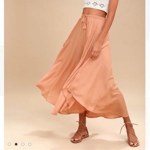 Lulu’s Samoa Blush Midi Skirt